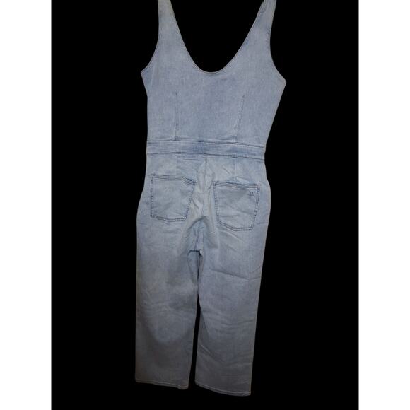 DL1961 Harriet Denim Jumpsuit Lace Tie Front in Dallas $229 Medium NWT *read - Picture 2 of 16